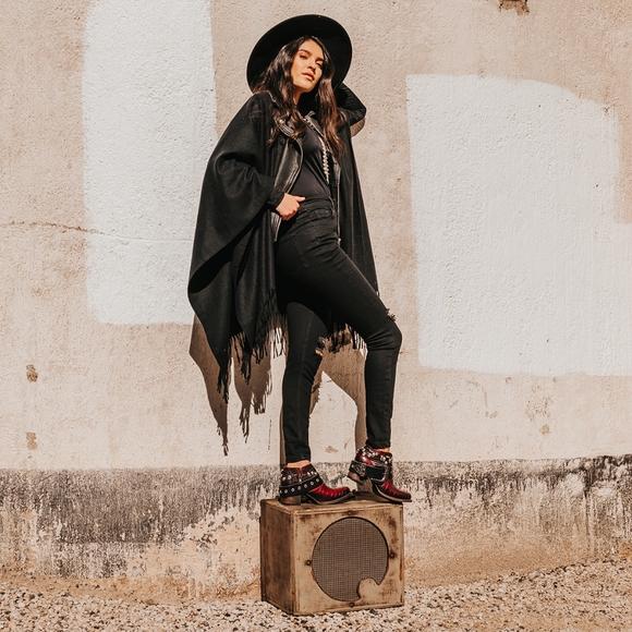 NWT Freebird by Steven Saloon Red Croco Leather Western Ankle Booties - Picture 8 of 9